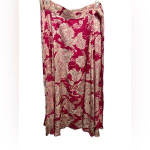 Sady king pink and white silk skirt measurements in pictures